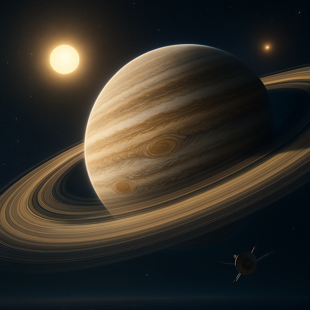 Alfa Centauri A s možnou planetou - umělecká představa