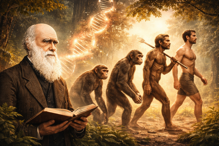 Řekl Darwin, že člověk pochází z opice? Co skutečně tvrdí evoluční teorie