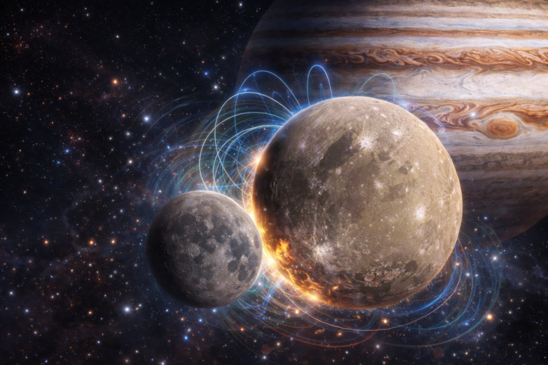 Ganymed: největší měsíc Sluneční soustavy s vlastním magnetickým polem a podpovrchovým oceánem