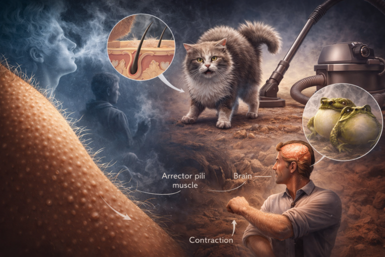 Proč máme husí kůži: evoluční reflex, nervový systém a dědictví savčích předků