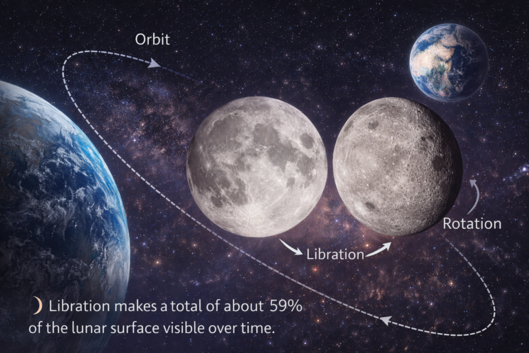 Můžeme ze Země vidět odvrácenou stranu Měsíce? Fyzika librace krok za krokem