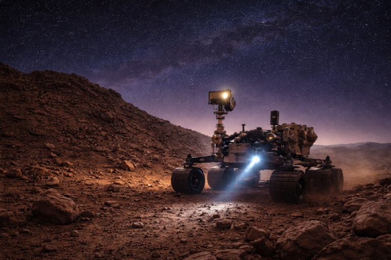 Západ Země a východ Phobosu nad Marsem: unikátní snímek z povrchu jiné planety